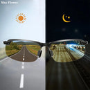 Óculos de Sol Fotocrômicos Masculinos Polarizados para Dirigir Óculos Camaleão Masculinos que Mudam de Cor Óculos de Sol Visão Diurna e Noturna para Motoristas