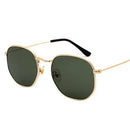 Óculos de Sol Masculinos Hexagonais NOVOS Óculos de Sol Femininos Armação de Metal Óculos de Pesca Dourados Chá Lentes de Sol Homem Óculos UV400