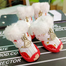 Botas de Neve para Animais de Estimação Cães Novo 4pcs/lote Botas Anti-Derrapantes para Neve para Pequenos Animais Acessórios de Calçados para Gato e Filhote