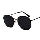 Óculos de Sol Masculinos Hexagonais NOVOS Óculos de Sol Femininos Armação de Metal Óculos de Pesca Dourados Chá Lentes de Sol Homem Óculos UV400