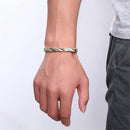 Pulseira Magnética Saudável Torcida para Mulheres Poder Terápico Ímãs Pulseiras de Magnetita Pulseiras Jóias de Cuidado com a Saúde Masculina Aço Inoxidável
