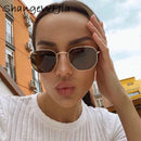 Óculos de Sol Masculinos Hexagonais NOVOS Óculos de Sol Femininos Armação de Metal Óculos de Pesca Dourados Chá Lentes de Sol Homem Óculos UV400