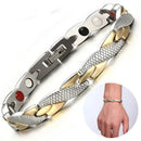 Pulseira Magnética Saudável Torcida para Mulheres Poder Terápico Ímãs Pulseiras de Magnetita Pulseiras Jóias de Cuidado com a Saúde Masculina Aço Inoxidável