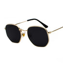 Óculos de Sol Masculinos Hexagonais NOVOS Óculos de Sol Femininos Armação de Metal Óculos de Pesca Dourados Chá Lentes de Sol Homem Óculos UV400