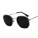 Óculos de Sol Masculinos Hexagonais NOVOS Óculos de Sol Femininos Armação de Metal Óculos de Pesca Dourados Chá Lentes de Sol Homem Óculos UV400