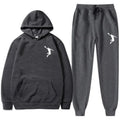Conjunto de 2 Peças de Agasalho Esportivo de Basquete Marca Moletom Calça Moletom Masculino Feminino Conjunto de Treino Moda Casual Roupas Esportivas com Capuz Sudadera Hombre
