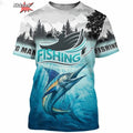 Camiseta Masculina Oversized de Manga Curta com Estampa 3D de Pesca Roupas de Pesca ao Ar Livre Top de Manga Curta