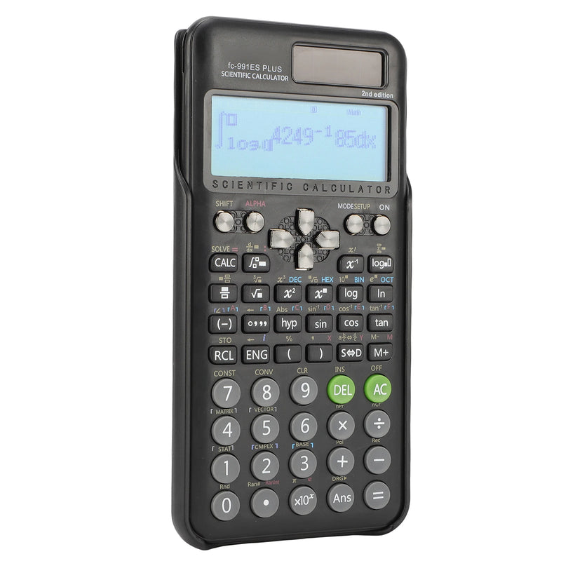Calculadora Científica Calculadora de Matemática com 417 Funções Display de 10+2 Dígitos Dupla Alimentação Ideal para Professores Faculdade