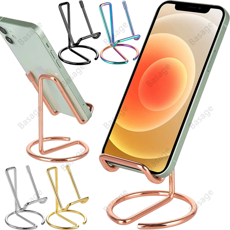 Suporte para Celular para Mesa, Porta-Cartões de Visita, Suporte de Celular de Metal Fofo, Base de Arame de Metal para Celular e Tablet