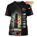 Camiseta Personalizada de Boxe com Nome Roupas Masculinas Camisetas de Luta Muay Thai Legais Camisetas 3D Impressas Personalidade Boxes Esporte Fitness Tee Top