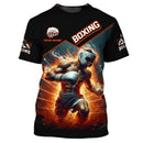 Camiseta Personalizada de Boxe com Nome Roupas Masculinas Camisetas de Luta Muay Thai Legais Camisetas 3D Impressas Personalidade Boxes Esporte Fitness Tee Top