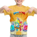 Camiseta Padrão 3D SuperThings Infantil Camiseta O-neck Manga Curta Roupas Meninas Casual Camiseta Tops Primavera Verão Roupas Infantis