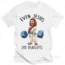 Camisetas Gráficas Engraçadas de Jesus Ninjesus Kung Fu Camiseta Casual Curta Roupas Femininas e Masculinas Tops Streetwear Japão Anime