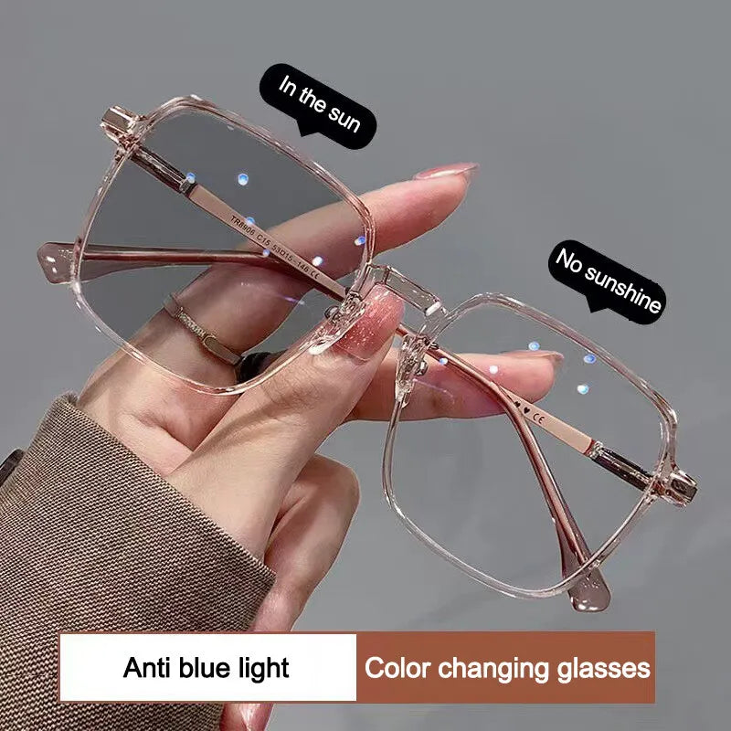 Óculos de Sol de Moda Novos Óculos Fotocromáticos de Moda Óculos de Mudança de Cor para Homens e Mulheres Óculos de Sol Anti-UV