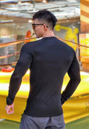 Camisetas Musculosas Masculinas Manga Longa Camiseta Slim Justa Musculação Masculina Casual Treino Jogger Basquete Top Camiseta
