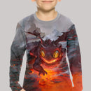 Roupas Infantis Camiseta Masculina Manga Curta Moda Estampa 3D Dragão Roupas de Verão para Crianças Roupas Casuais ao Ar Livre Tops Masculinos Gola O