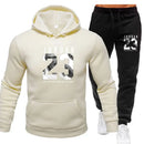 O moletom com capuz é um conjunto masculino para a Primavera de 2025 e um conjunto feminino para roupas esportivas femininas, com capuz e calças de moletom.