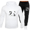 O moletom com capuz é um conjunto masculino para a Primavera de 2025 e um conjunto feminino para roupas esportivas femininas, com capuz e calças de moletom.