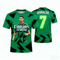 Camiseta de Futebol AI Ronaldo Nº 7 Camiseta Esportiva Masculina Impressão 3D Outono Secagem Rápida Camiseta Masculina Roupas Infantis Camiseta Feminina