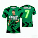 Camiseta de Futebol AI Ronaldo Nº 7 Camiseta Esportiva Masculina Impressão 3D Outono Secagem Rápida Camiseta Masculina Roupas Infantis Camiseta Feminina