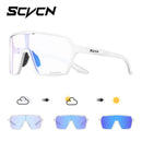 Óculos de Sol Fotocromáticos SCVCN UV400 Óculos de Ciclismo para Bicicleta Moda Óculos de Ciclismo Esportivos ao Ar Livre Óculos de Pesca para Homem MTB
