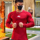 Camisetas Musculosas Masculinas Manga Longa Camiseta Slim Justa Musculação Masculina Casual Treino Jogger Basquete Top Camiseta