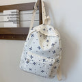 Mochila de Volta às Aulas com Estampa Divertida de Laço, Conforto Matelassê e Sistema de Organização com Múltiplos Bolsos para a Vida Universitária das Mulheres