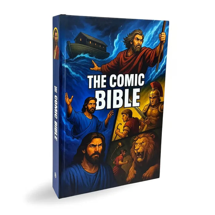 Livro em Quadrinhos de Ação Bíblica Novo 2026 Presente de Ilustração em Quadrinhos da Gênesis ao Apocalipse com Guia Cristão Completo
