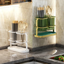 Suporte de Talheres para Bancada de Cozinha Montado na Parede Organizador de Utensílios de Cozinha Suporte para Facas Colher Garfo Escorredor de Armazenamento