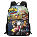 Mochilas Infantis Cartoon Crash Bandicoots Bolsa de Ombro Estojo de Lápis Mochilas Escolares de Grande Capacidade para Meninos e Meninas Melhor Presente
