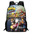 Mochilas Infantis Cartoon Crash Bandicoots Bolsa de Ombro Estojo de Lápis Mochilas Escolares de Grande Capacidade para Meninos e Meninas Melhor Presente