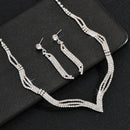 Conjunto de joias de design de moda feminina, simples e versátil, estilo luxo leve, acessórios brilhantes