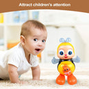 Brinquedo Musical Interativo Baby Bee Brinquedo Sensorial Divertido Brinquedo Educativo de Desenho Animado Presente para Crianças Elétrico com Luzes e Dança Robo