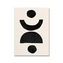 Arte de Parede Abstrata Moderna Geométrica de Meados do Século Arcos Pretos Poster em Lona HD Decoração para Sala de Estar e Quarto