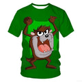 Camiseta Premium Masculina 3D com Estampa de Cartoon | Impressão Personalizada de Alta Densidade em Algodão Respirável para Conforto Durante Todo o Dia no Verão