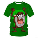 Camiseta Premium Masculina 3D com Estampa de Cartoon | Impressão Personalizada de Alta Densidade em Algodão Respirável para Conforto Durante Todo o Dia no Verão