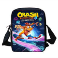 Mochilas Infantis Cartoon Crash Bandicoots Bolsa de Ombro Estojo de Lápis Mochilas Escolares de Grande Capacidade para Meninos e Meninas Melhor Presente