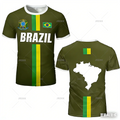 Camisa de Futebol Novo Design 2026 Top de Treinamento Listras da Bandeira do Brasil Maillot Camisa de Futebol Esportiva ao Ar Livre Secagem Rápida Camiseta Esportiva