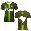 Camisa de Futebol Novo Design 2026 Top de Treinamento Listras da Bandeira do Brasil Maillot Camisa de Futebol Esportiva ao Ar Livre Secagem Rápida Camiseta Esportiva