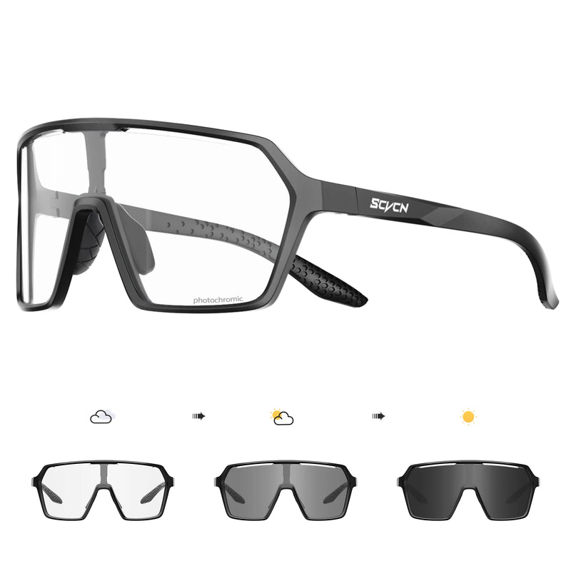 Óculos de Sol Fotocromáticos SCVCN Hot Cycling UV400 para Ciclismo MTB, Óculos Esportivos ao Ar Livre para Bicicleta, Homens e Mulheres, Caminhadas