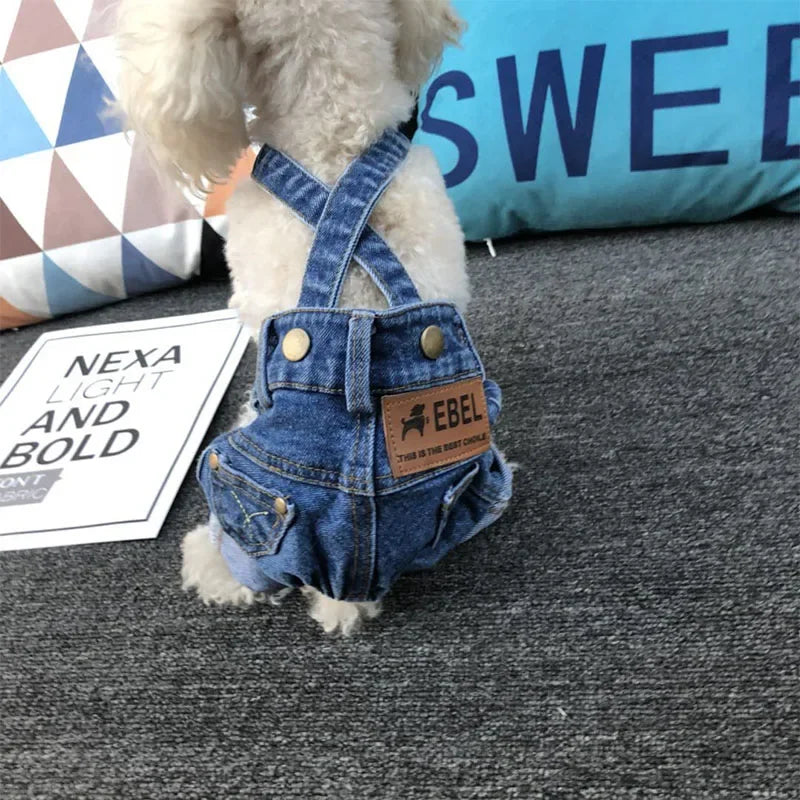 Roupas de Jeans para Cachorros Roupas para Animais de Estimação para Cães Pequenos e Médios Fantasia para Chihuahua Roupas para Cães Casaco Jaqueta Macacão para Filhotes