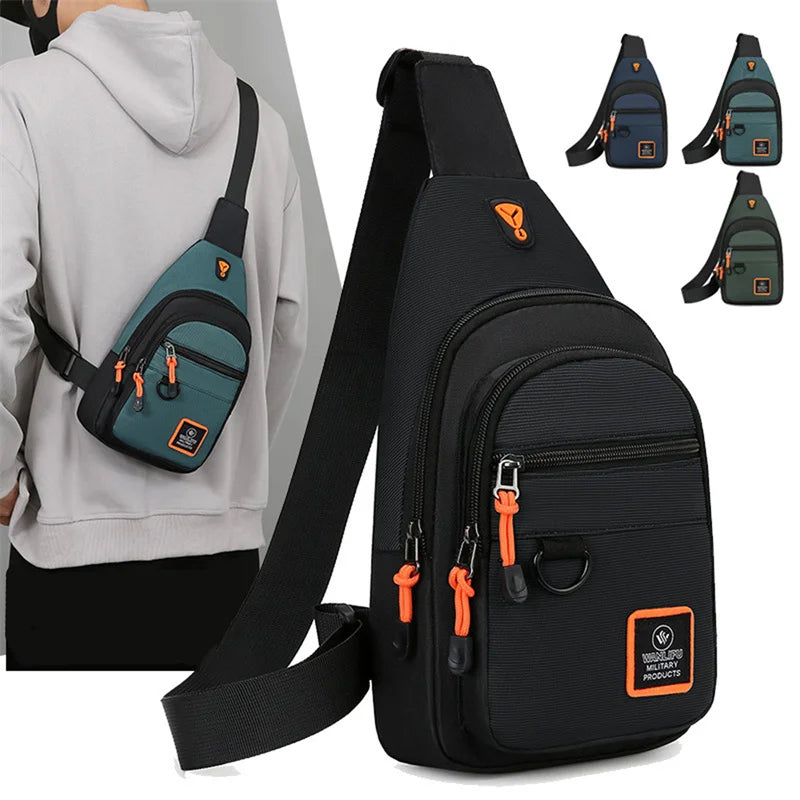 Bolsas Masculinas de Peito Bolsa Transversal de Um Ombro Grande Capacidade Esporte ao Ar Livre Lazer Moda Bolsa Pequena de Ombro Mochila Masculina