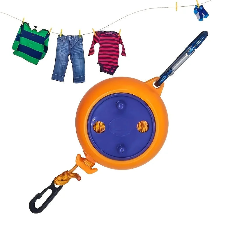 Corda de Varal para Roupas 10M, Varal Externo à Prova de Vento, Antideslizante, Retrátil, Para Secagem de Roupas e Camping