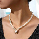 Novos Conjuntos de Joias de Casamento para Noivas Femininas Moda Elegante Minimalista Pérola Imitada Gota de Água Gargantilha Colar e Brincos