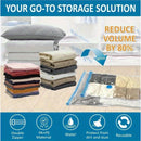 2/3/7 Peças de Sacos a Vácuo para Armazenamento de Roupas/Edredons, Resistentes com Bomba Manual, Economizador de Espaço, Hermético, Reutilizável, Viagem, Mala