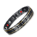 Pulseira Terapêutica de Força Masculina Estilosa e Moderna Ajustável Saúde Dormir Melhor Energia Pulseiras Bio Magnéticas Braceletes para Presente Masculino