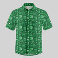 Camiseta Havaiana de Planilha do Excel Engraçada com Estampa 3D, Estilo Lazer de Férias, Camisa Solta com Botões, Roupas Criativas para Trabalho Y2k
