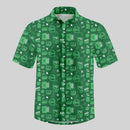 Camiseta Havaiana de Planilha do Excel Engraçada com Estampa 3D, Estilo Lazer de Férias, Camisa Solta com Botões, Roupas Criativas para Trabalho Y2k