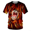 Camiseta Premium Masculina 3D com Estampa de Cartoon | Impressão Personalizada de Alta Densidade em Algodão Respirável para Conforto Durante Todo o Dia no Verão