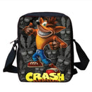 Mochilas Infantis Cartoon Crash Bandicoots Bolsa de Ombro Estojo de Lápis Mochilas Escolares de Grande Capacidade para Meninos e Meninas Melhor Presente